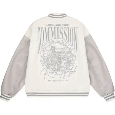 Varsity jacket beige - Damstreetwear