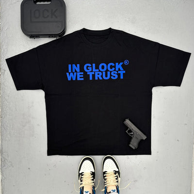 IN GLOCK WE TRUST PRINTED T-SHIRT - Damstreetwear