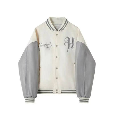 Varsity jacket beige - Damstreetwear