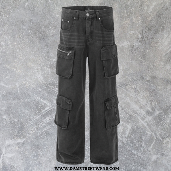 BAGGY CARGO JEANS POCKETS - Damstreetwear