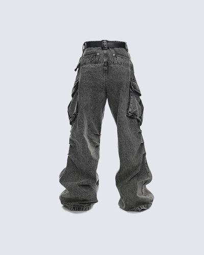 STACKABLE MULTI-POCKET CARGO PANTS - Damstreetwear