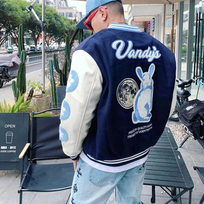 Varsity jacket navy - Damstreetwear