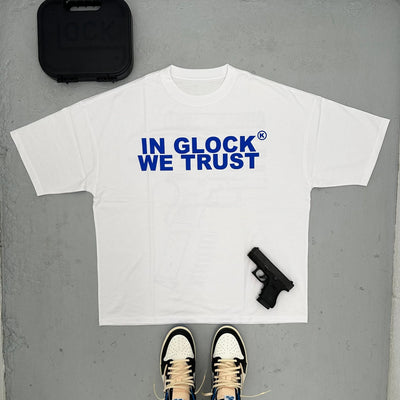 IN GLOCK WE TRUST PRINTED T-SHIRT - Damstreetwear