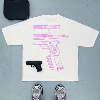 IN GLOCK WE TRUST PRINTED T-SHIRT - Damstreetwear