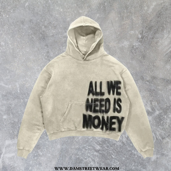 All We Need Is Love Print Hoodie - Positive Streetwear by Damstreetwear