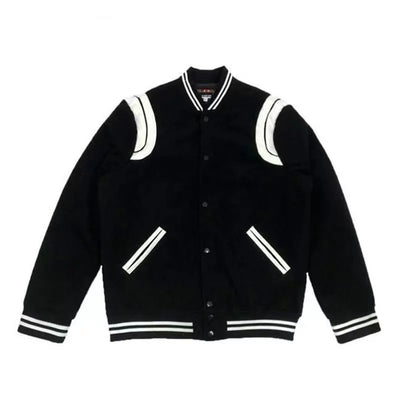 Black and white varsity jacket - Damstreetwear