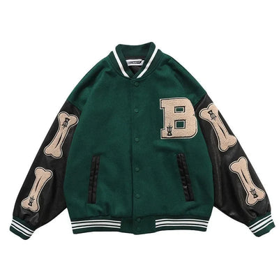 Varsity jacket vert - Damstreetwear