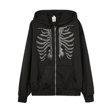 SKELETON Zip Up Hoodie