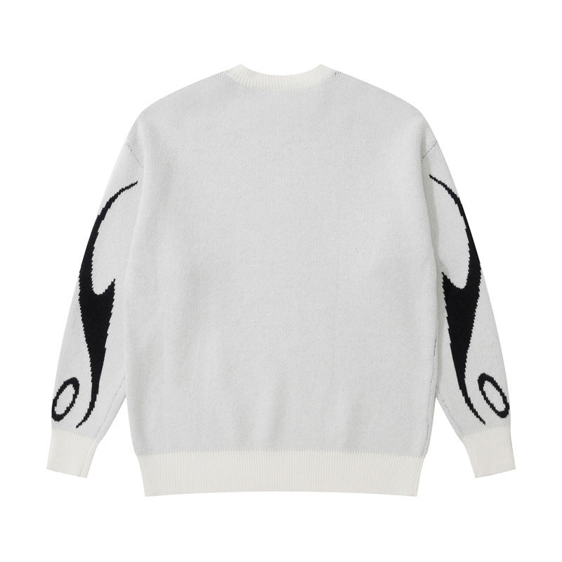 FLAME KNITTED SWEATER - Damstreetwear