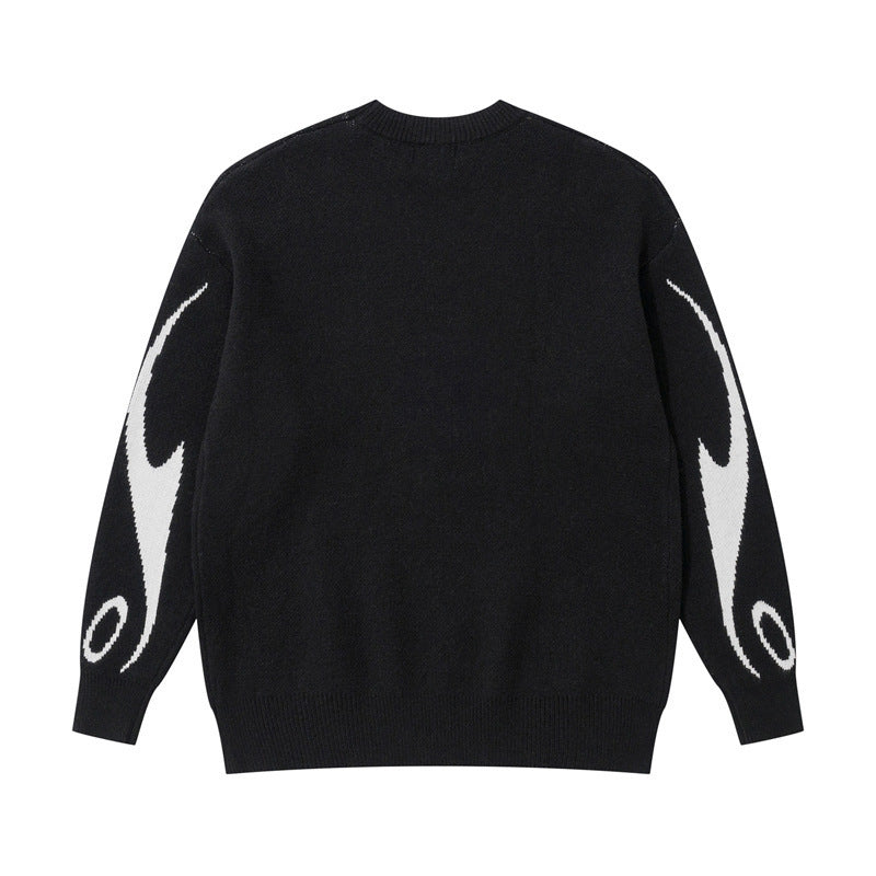 FLAME KNITTED SWEATER - Damstreetwear