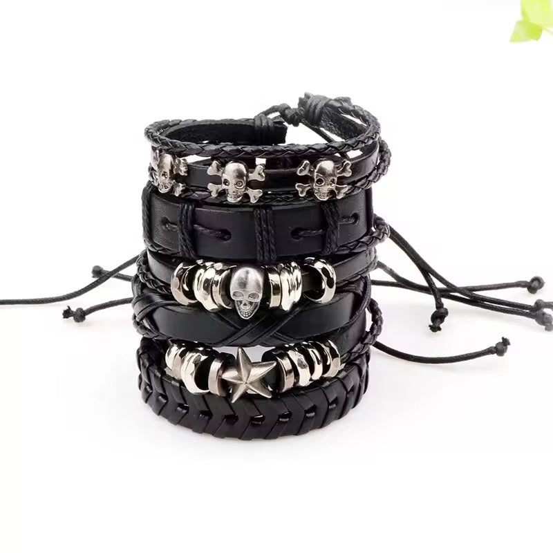 LEATHER BRACELET SET