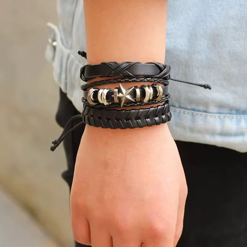 LEATHER BRACELET SET