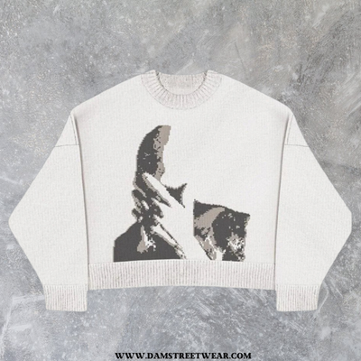 BLONDE KNITTED SWEATER - Damstreetwear