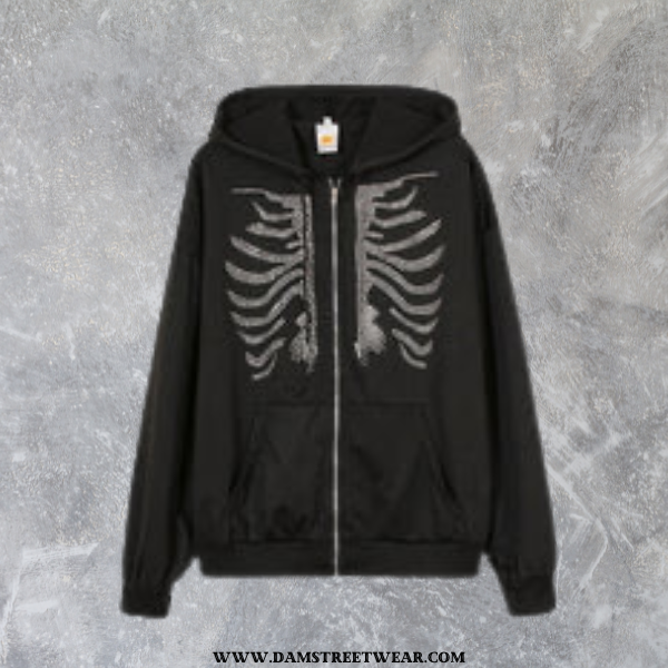 SKELETON Zip Up Hoodie