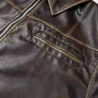 Leather Classic Brown Bomber Jacket