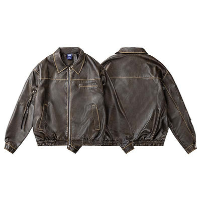 Leather Classic Brown Bomber Jacket