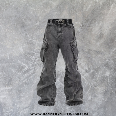 STACKABLE MULTI-POCKET CARGO PANTS - Damstreetwear