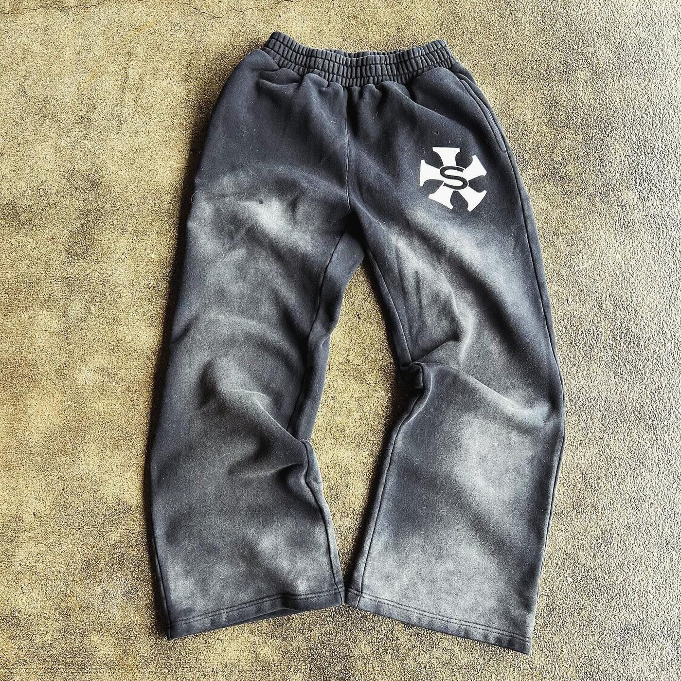 Monogram Pattern Trousers - Stylish Streetwear by Damstreetwear