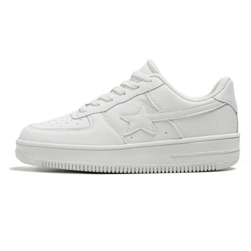 TRIPLE WHITE STAR SNEAKERS