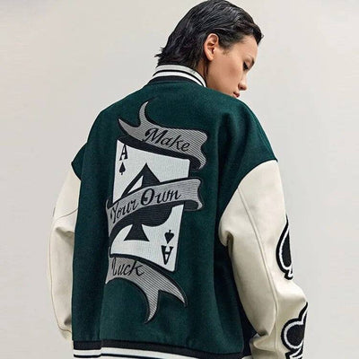 Green varsity jacket - Damstreetwear