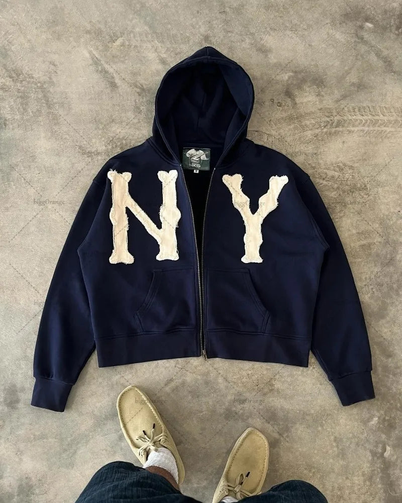 NY ZIP UP HOODIE - Damstreetwear