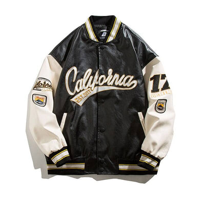 Varsity jacket cuir - Damstreetwear