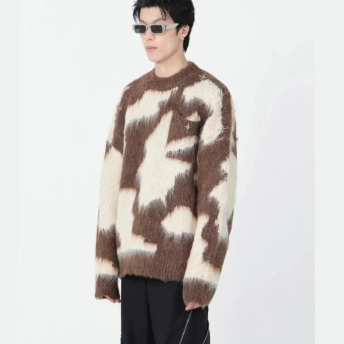 Fluffy knit sweater - Damstreetwear