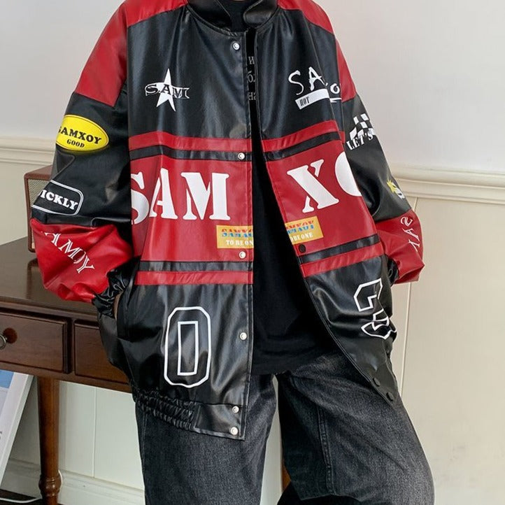 Red racing jacket - Damstreetwear