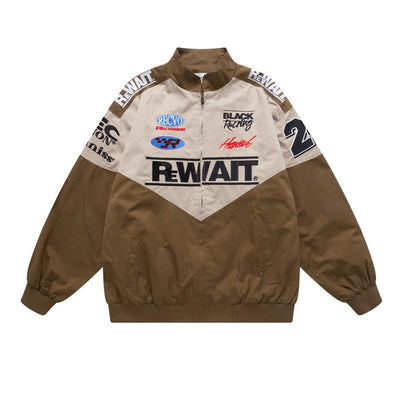 Embroidered racing jacket - Damstreetwear