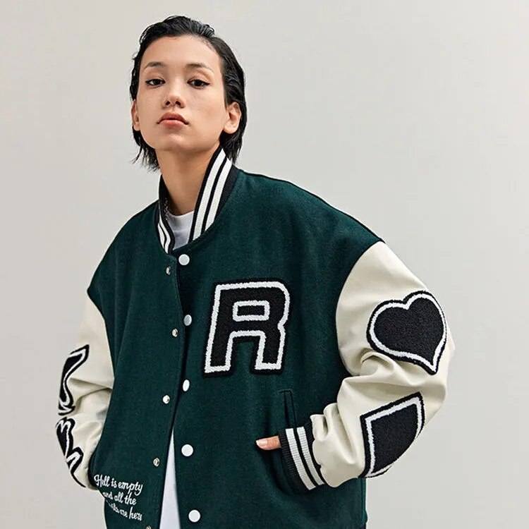 Green varsity jacket - Damstreetwear