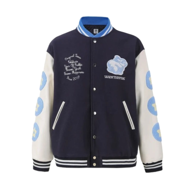 Varsity jacket navy - Damstreetwear