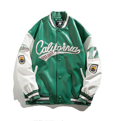 Varsity jacket cuir - Damstreetwear