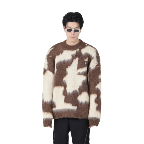 Fluffy knit sweater - Damstreetwear