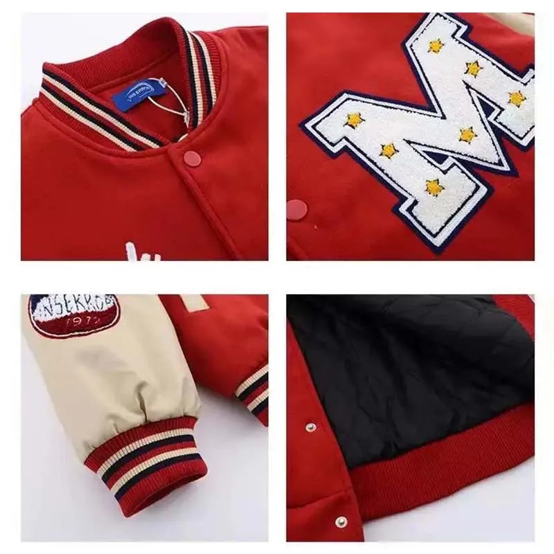 Varsity jacket rouge - Damstreetwear