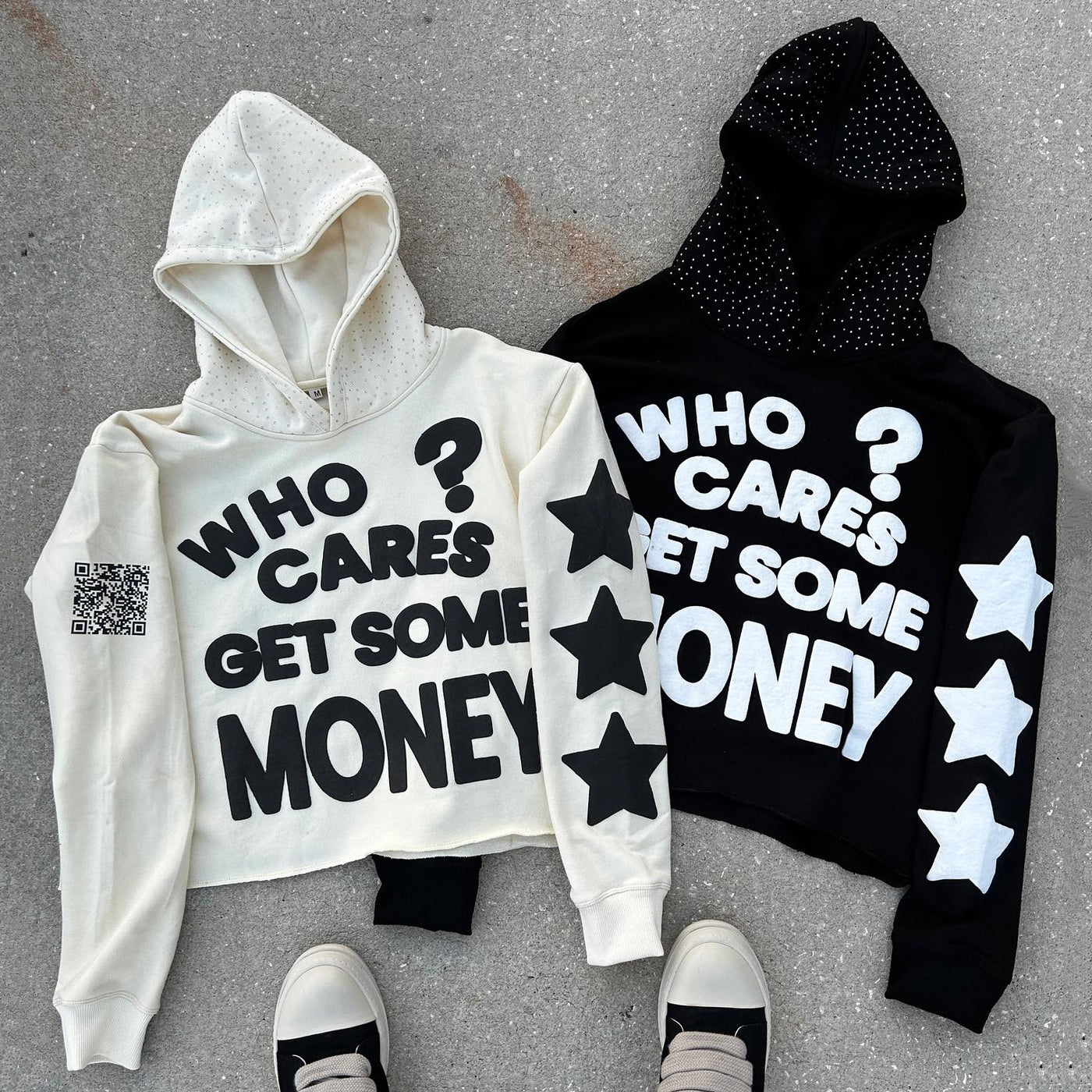 FUCK MONEY PRINTED CASUAL STREET HOODIE