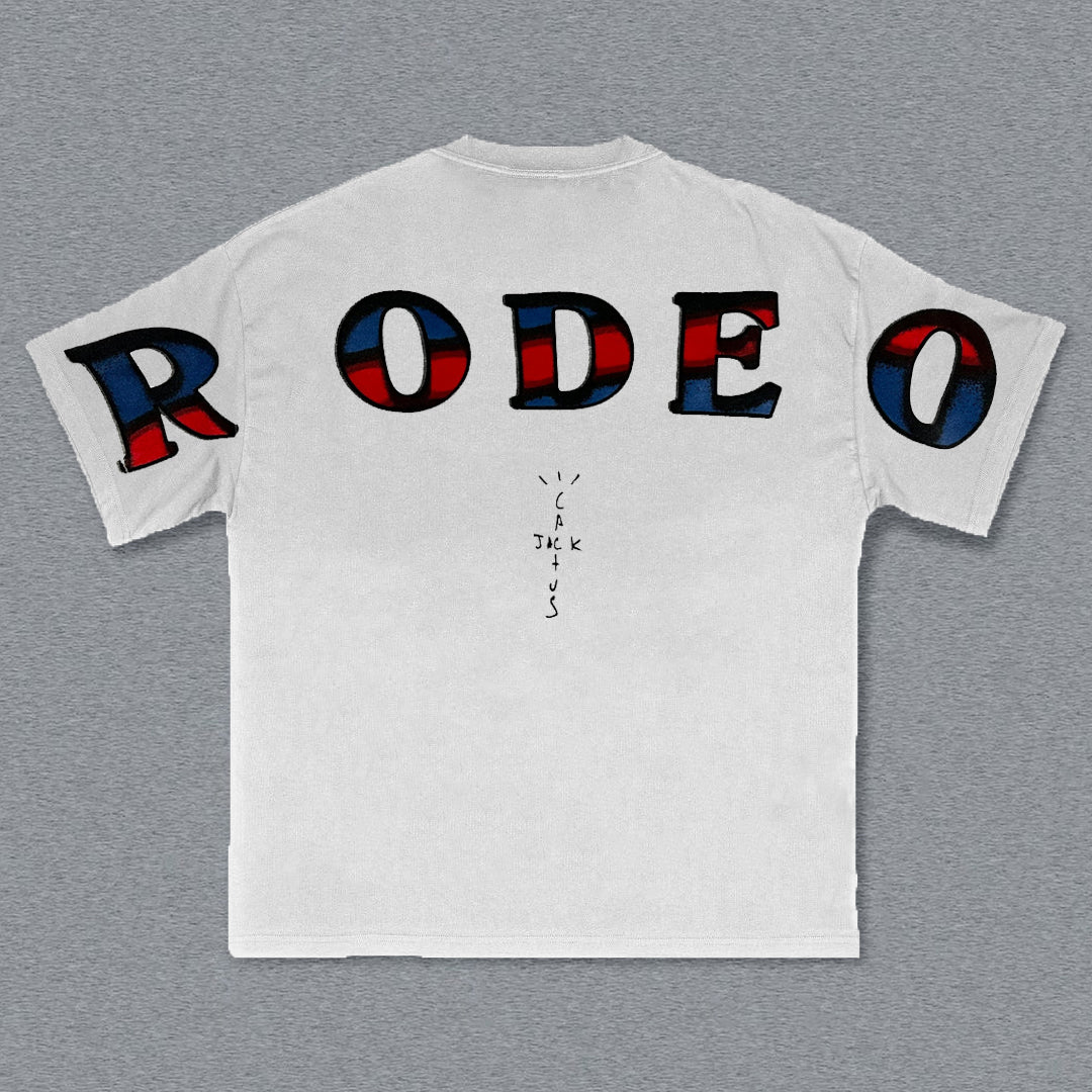 RODEO PRINT SHORT SLEEVE T-SHIRT - Damstreetwear