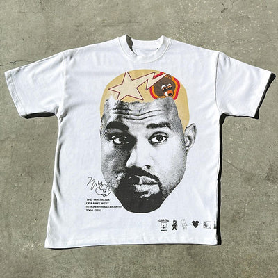 KANYE PRINT SHORT SLEEVE T-SHIRT - Damstreetwear