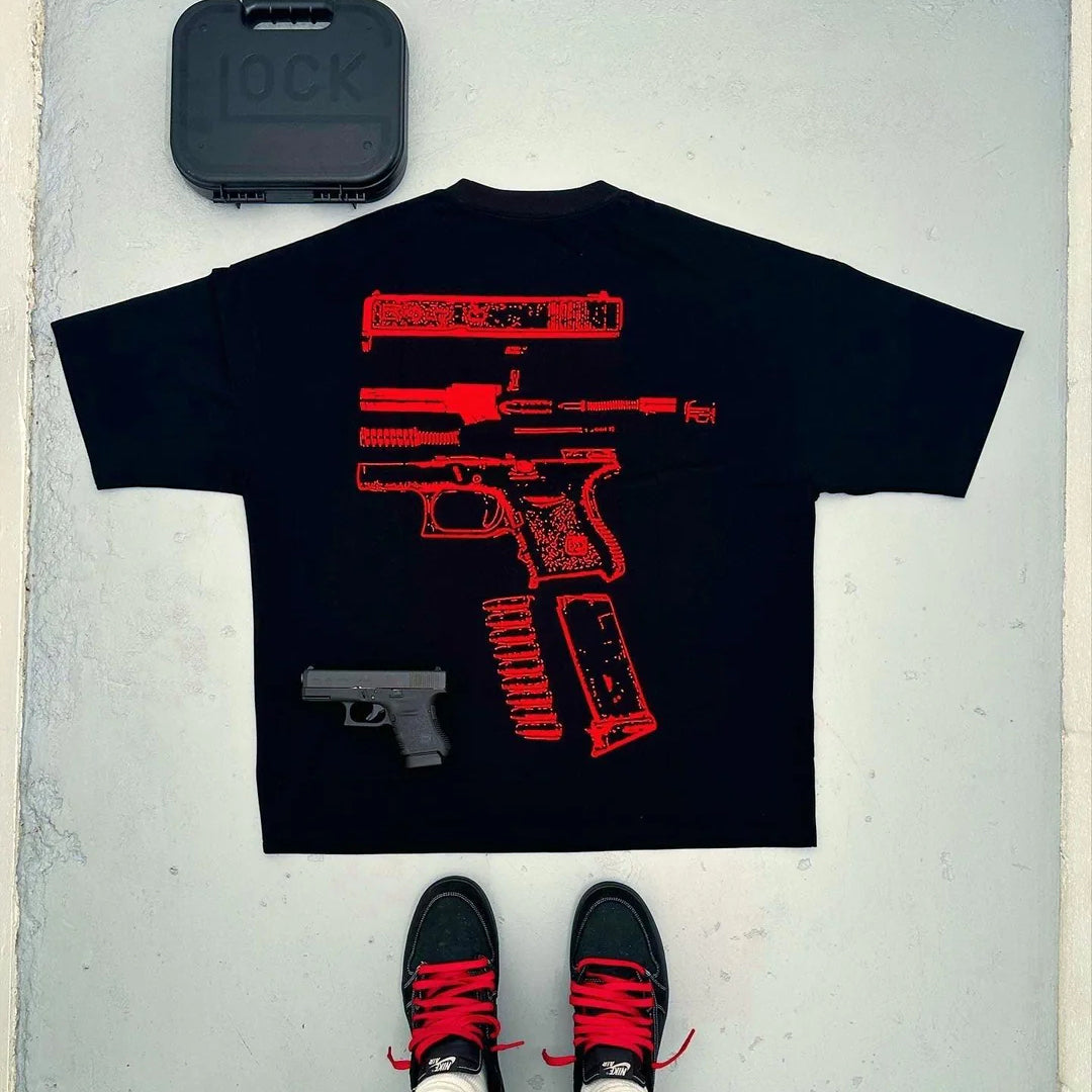 IN GLOCK WE TRUST PRINTED T-SHIRT