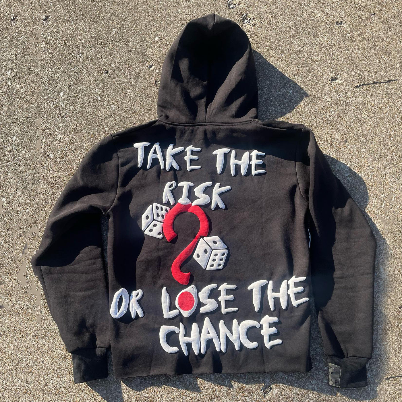 LUCKY KISS PRINT CASUAL STREET HOODIE