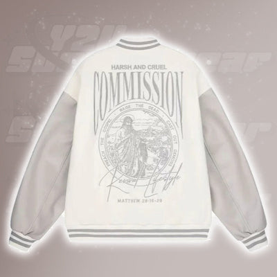 Varsity jacket beige - Damstreetwear