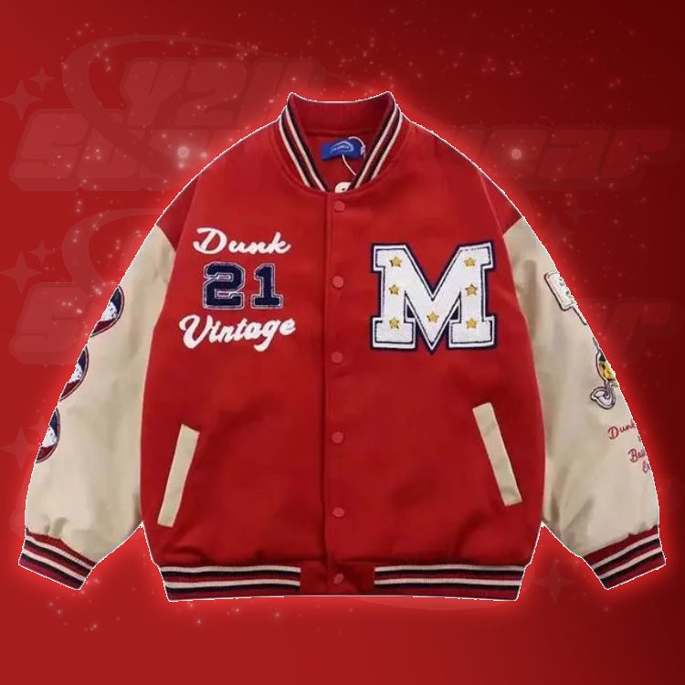 Varsity jacket rouge - Damstreetwear