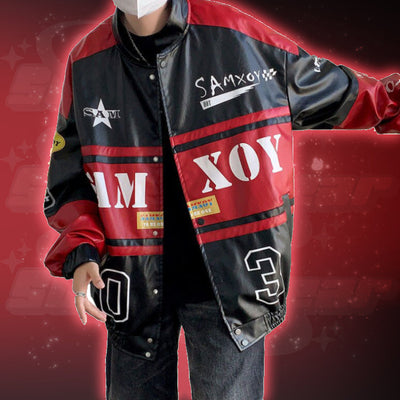 Red racing jacket - Damstreetwear