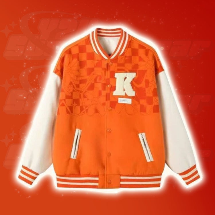 Varsity jacket orange - Damstreetwear